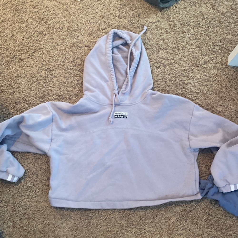 Adidas cropped trendy hoodie.